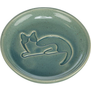 Ciotola in Ceramica Blu per Animali Domestici, 0,15 L, Diametro 14,5 cm - Product Image 1