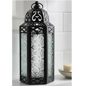 Farol de metal decorativo de diseño artesanal, estilo de lujo, acabado en vidrio verde, portavelas de metal a precio económico. - Product Image 4