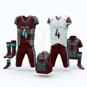 Tenues de football américain personnalisées à manches courtes avec logo imprimé par transfert thermique – Vente en gros - Product Image 3