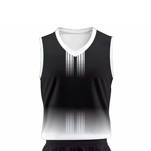 Ensemble d'uniformes de basketball de qualité supérieure, sans manches, anti-transpiration, taille élastique, anti-rétrécissement, coutures durables, short en jersey - Product Image 4