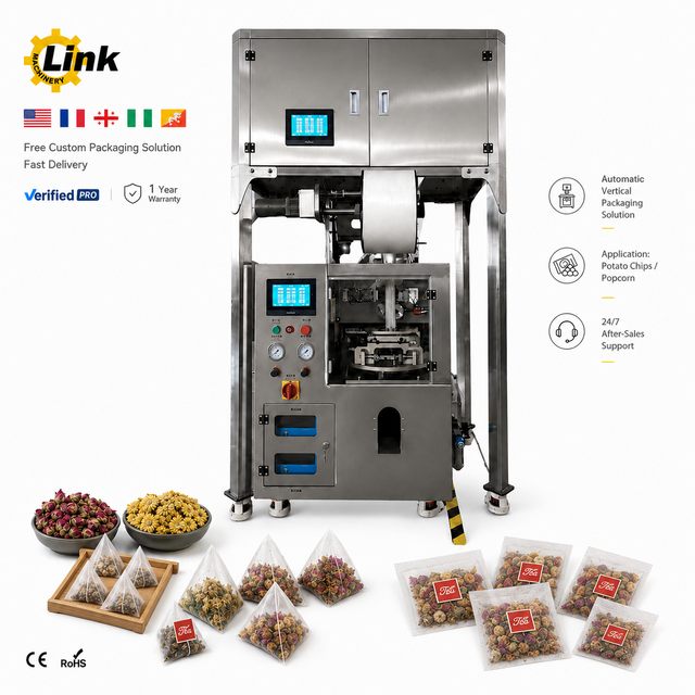 Industrial Ultrasonic Pyramid Bag Packaging Machine for English Breakfast Tea System