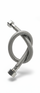 Tuyau d'eau tressé en acier inoxydable flexible et durable, diamètre intérieur 1/2 po, 60 cm, design moderne pour applications de plomberie - Product Image 2