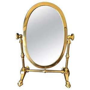 Espejo de mesa metálico con soporte para tocador, espejo de maquillaje para baño, espejo cosmético. - Product Image 2