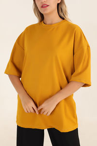 Nouvelles arrivées : T-shirts décontractés pour femmes, mode streetwear, polyester/coton, anti-rétrécissement, 4 saisons, été, col rond, manches courtes - Product Image 6