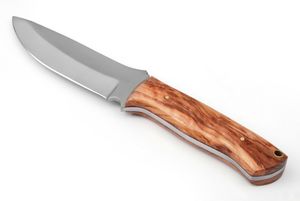 Couteau de chasse artisanal à lame fixe avec manche en bois et lame en acier inoxydable, fournisseur en gros OEM ODM - Product Image 5