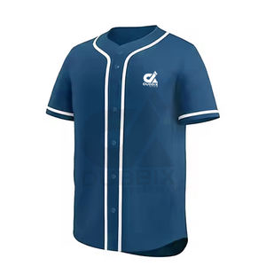 Maillot de baseball personnalisé respirant toutes les tailles disponibles pour l'équipe d'adultes avec nom et numéro en stock - Product Image 1