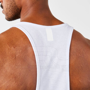 High Quality Plain Solid Color Men <b>Stringer</b> Tank Relaxed Fit Sleeveless <b>Vest</b> For Fitness Training Casual Home And Street Wear - Product Image 6
