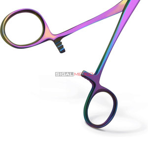 Porte-aiguille de précision 7,5 pouces arc-en-ciel pour manipulation et suture des aiguilles, en acier inoxydable, instrument ophtalmique multicolore - Product Image 6