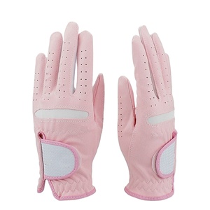 Gants de golf blancs en cuir véritable, à doigts complets, antidérapants, respirants, pour droitier, unisexe, avec logo trèfle, fermeture à enfiler, sport - Product Image 5