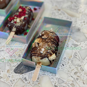 Sinh thái thân thiện bánh bao bì Sushi hộp Takeaway sang trọng bánh rán Kem bánh ngọt Cookie Brownie giấy đóng gói hộp khay - Product Image 6