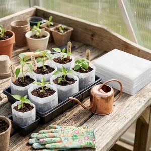 Hot Sale New Eco-Friendly Aeration Non-Woven Plant Fiber Biodegradable 1000mL Capacity Plant Grow Bags Seedling <b>Pots</b> - Product Image 5