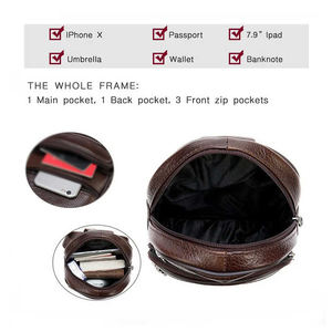 Bolso Bandolera Unisex con Cierre de Cremallera y Broche, Impermeable, de Cuero PU, Tamaño Pequeño, para Uso en Exteriores y Negocios - Product Image 3