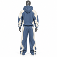 Ensemble de survêtement AMSEC INDUSTRY à capuche imprimé avec strass, longueur intégrale, 100 % coton, sweat-shirt et pantalon de survêtement oversize, streetwear