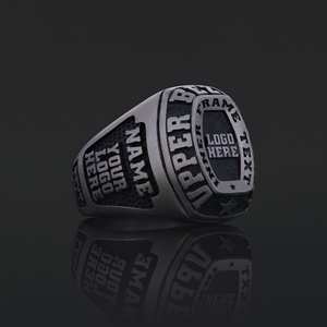 Bague personnalisée BOJ 030, gravée avec votre nom et vos logos sur mesure, faite à la main en argent 925 plaqué or, design unique, prix bas, vente flash - Product Image 5