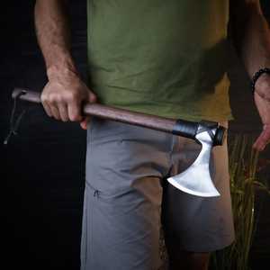 Splitting Axe With Wood Handle Forged Steel <b>Head</b> Hatchet <b>Style</b> Firewood Chopping Tool - Product Image 1