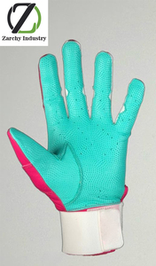 Guantes de Bateo Clash (Rosa/Verde Azulado) - Guantes de Cuero Genuino para Jugadores de Béisbol y Sóftbol - Unisex-Juveniles, Unisex-Adultos - Product Image 5