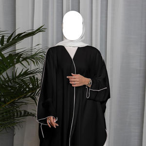 OEM Meilleures ventes : Abaya plissée style Kaftan, Robe marocaine, Robe arabe pour femme, Robe de soirée modeste pour musulmanes de Dubaï, Vêtement islamique modeste - Product Image 1