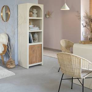 Vandana Vista Falcon <b>cabinet</b> in concrete-effect wood and acacia wood - Product Image 3
