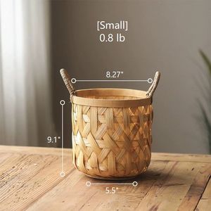 Bamboo <b>Basket</b> Featuring Flexible Form And Practical Design Ideal For Organizing Household Items And Retail <b>Display</b> - Product Image 6