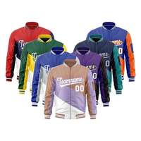 Veste universitaire en toile de haute qualité, col montant, broderie de logo frontal, pour uniformes d'équipe, vente en gros