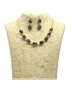 Collier en améthyste naturelle pour les fêtes, le bureau et les occasions décontractées - Product Image 1