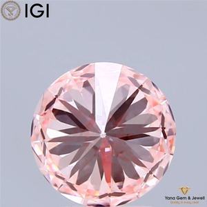VS1 Clarity Fancy Vivid <b>Pink</b> Color CVD Lab Grown Diamond 2.00 CARAT ROUND Cut with IGI Certificate 8.18 MM for Engagement Ring - Product Image 4