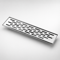 Drain de douche linéaire moderne en acier inoxydable à fentes avec grille amovible pour salle de bain, salle humide, projets de rénovation hôtelière