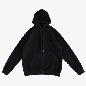 เสื้อสเวตเตอร์ผ้าฟลีซผ้าฝ้าย100มีฮู้ดโอเวอร์ไซซ์ผ้าซาตินเรียงรายทำจากผ้าไหม - Product Image 4