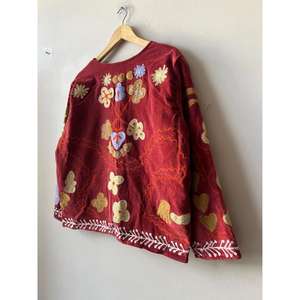 Chaqueta Corta Boho Suzani, Bordada, de Algodón Reversible, para Festivales y Vacaciones, Estilo Étnico, Regalo para Ella - Product Image 3