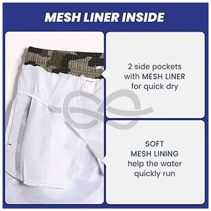 Shorts de Baño para Hombre, Corte Ajustado, 7 Pulgadas, Secado Rápido, Forro de Malla, para Playa, Piscina, Ejercicio, Transpirables, Traje de Baño de Verano para Gimnasio - Product Image 2
