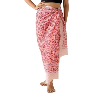 Sarong en mousseline transparente pour femme, prêt pour les vacances, idéal pour la plage - Product Image 1