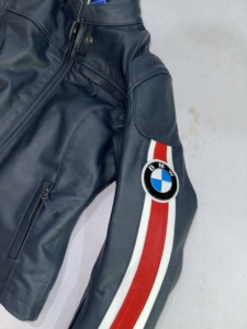 Women Motorcycle Leather <b>Jacket</b> <b>Racing</b> Wear Zip up Biker Coat with Stripe Sleeve Pocket Design All Seasons Motorcycle Riding - Product Image 4