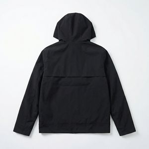 Black Hooded Utility <b>Jacket</b> Lightweight Technical Field <b>Jacket</b> with Multiple Flap Pockets & <b>Packable</b> Mesh|OEM/ODM Private Label - Product Image 2