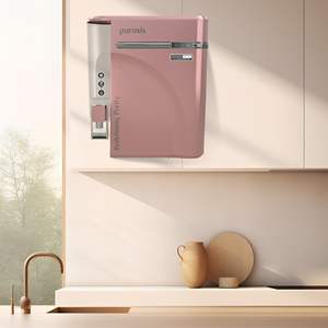 Système de traitement d'eau alcaline RO COPPER ALKALINE TDS rose métallique Purosis, purificateur d'eau avec écran LED pour la maison, matériaux de qualité alimentaire. - Product Image 1