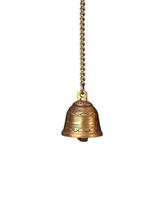 Cloche en laiton antique, ornement suspendu, plaqué or, forme ronde, décoration d'intérieur, carillon éolien - Product Image 3