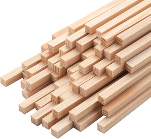 Natural Basswood Craft Sticks Rectangle Shape DIY Projects <b>Freestanding</b> Decoration Wooden Rods for Crafts Models - Product Image 4