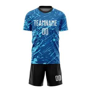 ชุดฟุตบอลชายแบบสั่งทำ OEM คุณภาพสูง แขนสั้น พิมพ์ลายแบบ Sublimation แห้งเร็ว - Product Image 2