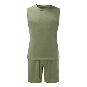 Conjunto de Verano para Hombre, Ligero, de Dos Piezas, Informal, Transpirable, Camiseta y Pantalones Cortos a Juego - Product Image 5