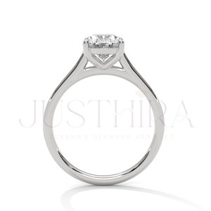 Most Selling Solitaire Oval Cut Diamond <b>Ring</b> for Everyday Wear Office Use and Elegant Styling Available for Competitive Price - Product Image 5