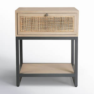 Mesita DE NOCHE DE CAÑA ancha de 19,5'' - Product Image 1