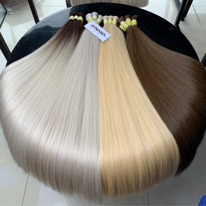 Extensiones de cabello humano crudo de alta calidad Estilos rectos naturales y rectos de punta gruesa Trajes elegantes - Product Image 3