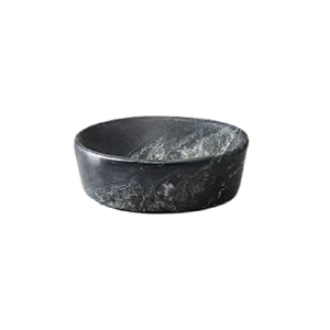 Bol de service en marbre noir au design admirable, vaisselle de qualité supérieure, bol pour aliments, salades, collations aux meilleurs prix - Product Image 1
