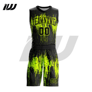 Ensembles d'uniformes de basketball sans manches 100 % polyester à séchage rapide, respirants, de haute qualité, avec motifs imprimés, pour grandes tailles, vente en gros - Product Image 3