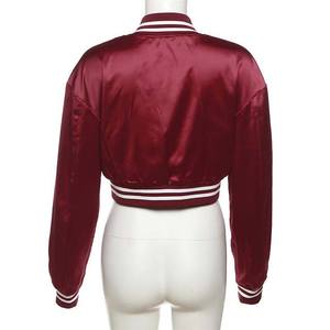 Nouvelle Collection 2026 – Blouson en Satin pour Femme, Style Streetwear Vintage Universitaire, Tissu et Logo Personnalisables, Blousons de Baseball en Satin pour Femme - Product Image 4