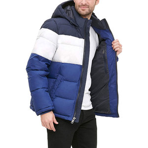 Meilleure Vente : Doudoune Homme Hiver Chaude Brillante Color Block Coupe-Vent Légère en Polyester avec Fermeture Éclair Frontale - Product Image 5