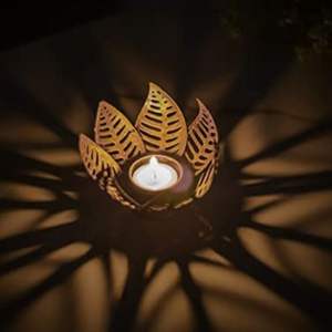 Top vente élégant Lotus Jaali T support de lumière pour Diwali éclairage festif décor spirituel et centres de Table en vente - Product Image 2