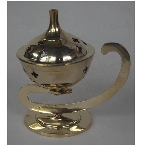 Incienso de latón colgante incensario quemador de incienso soporte festivo Puja Diwali templo quemador de incienso soporte para decoración del hogar - Product Image 4