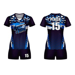 Unisex Adult High Quality Custom Design Volleyball Training Wear Sets Uniforms 100% Polyester Digital Print Volleyball Uniforms - Product Image 1
