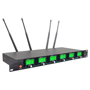6 Channel UHF <b>Wireless</b> <b>Microphone</b> <b>System</b> Dynamic Handheld Mic Set Noise Cancelling Metal for Stage Conference Karaoke - Product Image 2