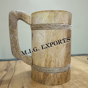 Taza de Madera de Lujo Estilo Americano, Ecológica y Portátil, de Acacia, Mango, Pino y Madera de Sheesham Roja, para Uso en Interiores y Exteriores, Venta Caliente 2026 - Product Image 1